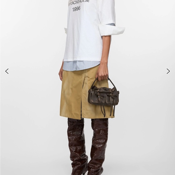 Acne Studios Brown Leather Bag - Picture 1 of 5